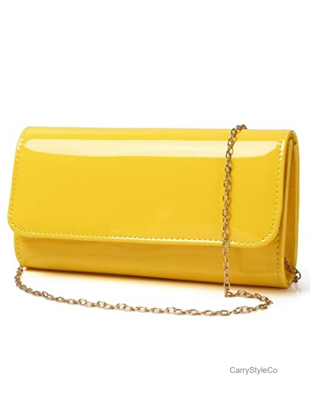 Patent Leather Envelope Clutch Womens Evening Handbag Shoulder Purse